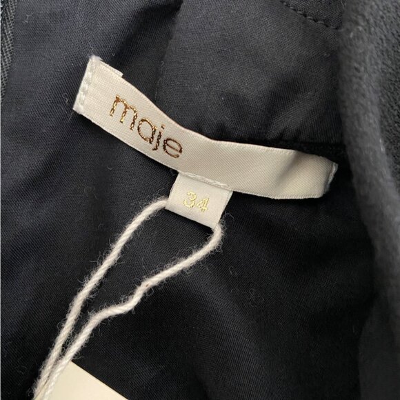 NWT Maje Ibora Belted Romper Black Size 34 - Picture 5 of 9